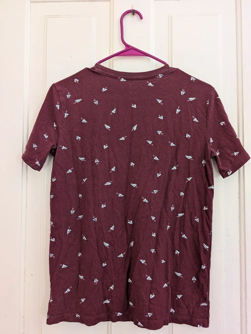 Paper Airplanes Old Navy Kids Maroon SS Tee XL (14-16)